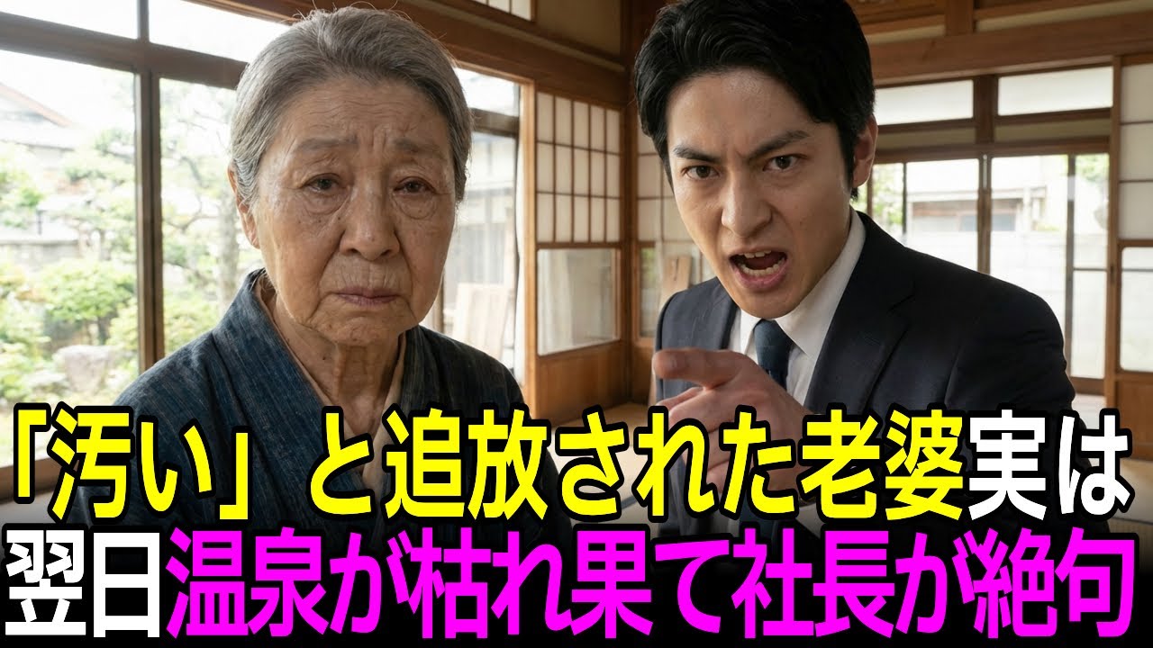 老舗旅館の80代清掃員を追放した新社長、翌日温泉が全て止まりその衝撃的な理由に顔面蒼白となる結末【感動する話】【朗読】