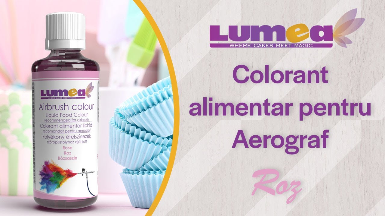 Colorant alimentar lichid pe baza de apa, Roz, 90ml - recomandat pentru Aerograf - Lumea
