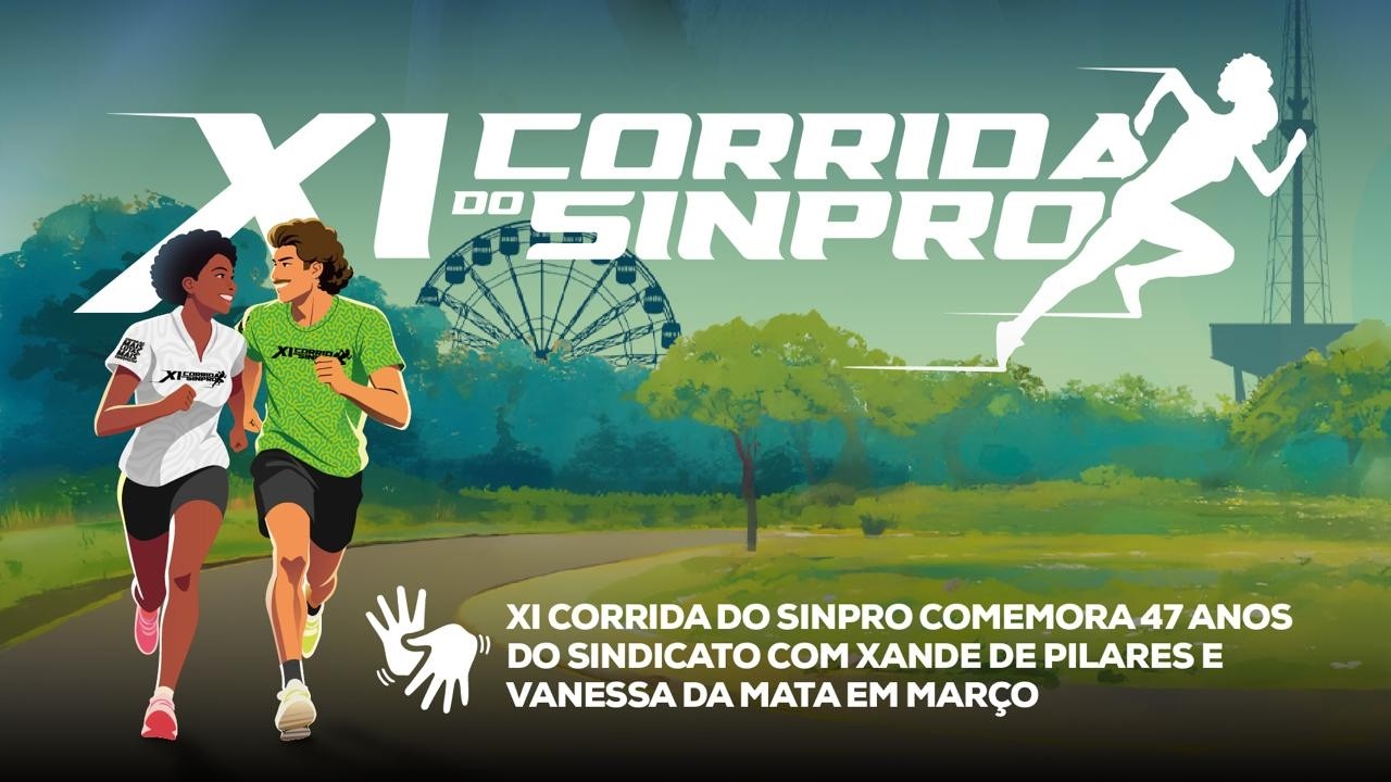 XI Corrida do Sinpro comemora 47 anos do sindicato com Xande de Pilares e Vanessa da Mata em março