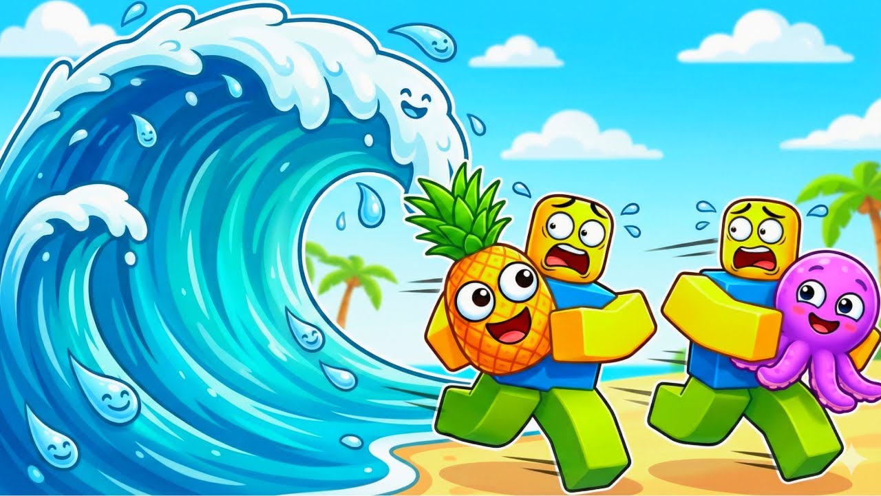 KTO MIAŁ LEPSZY BRAINROT?! 🤯 Uciekaj przed TSUNAMI w Roblox!