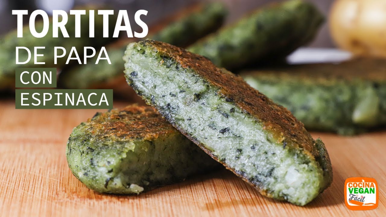 Tortitas de papa con espinaca