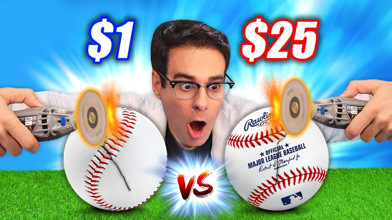 Qué Hay Dentro de una Pelota de BEISBOL de $25 vs $1? ✂️ CARO vs BARATO