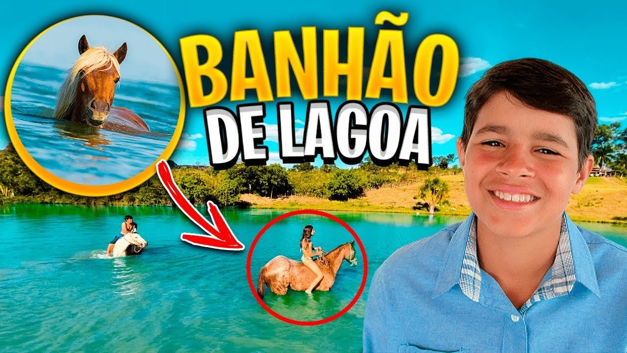 NADAMOS COM OS CAVALOS NO LAGO
