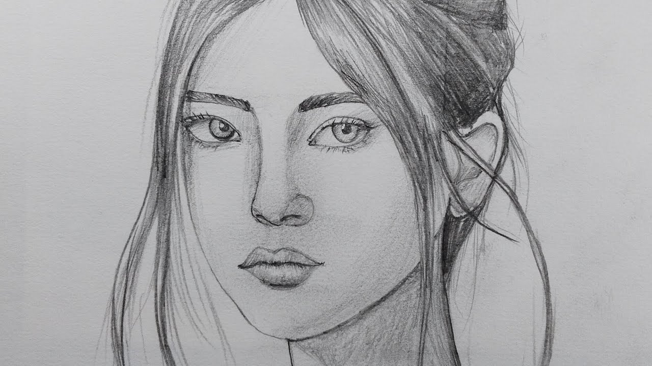 How to Draw Beautiful girl Hair &  Eyes | Step by Step for beginners