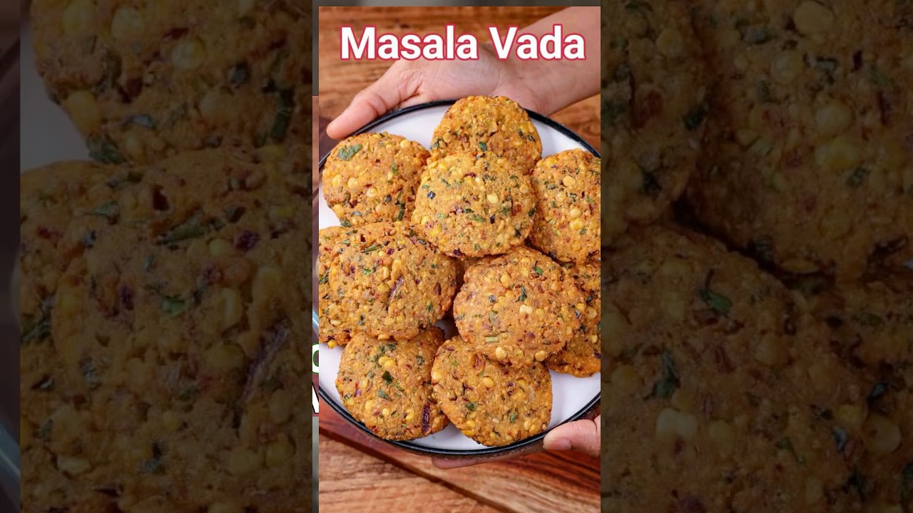 Canteen Style Dal Vada | Crispy Masala Vada Recipe | Tea Time Special #recipe #shorts #snacks