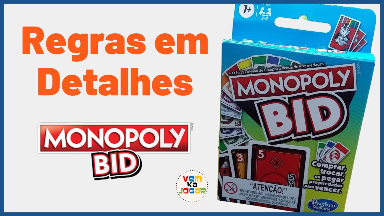 COMO JOGAR MONOPOLY BID - REGRAS COMPLETAS E DETALHADAS