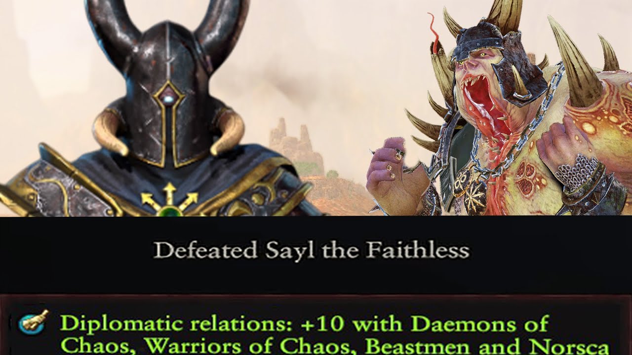 Sayl's Defeat Trait Improves Diplomacy with All Chaos Factions