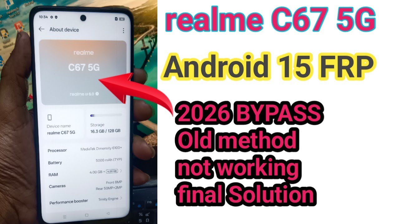 realme C67 5G FRP BYPASS Android 15 Old Method Not Working | Final Solution 2026
