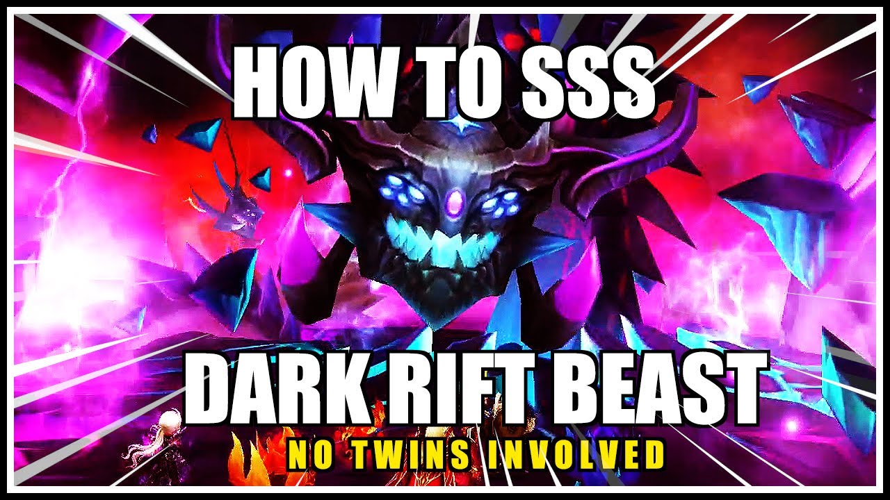 Summoners War | How to SSS Dark Beast with F2P Auto Team and Without Twins - Rift Dungeon Guide