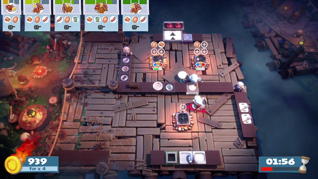 Overcooked! All You Can Eat Campfire Cook Off 3-4 4 Stars