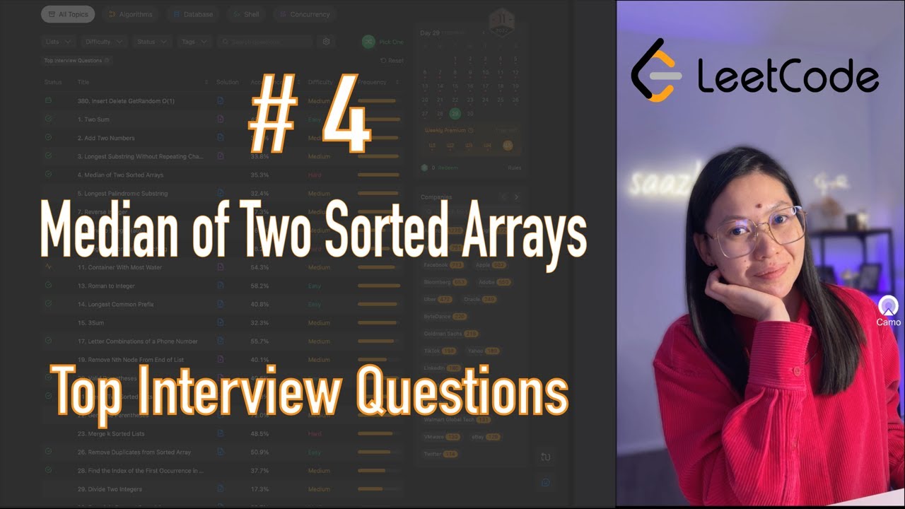 LeetCode 4 - Median of Two Sorted Arrays | Решение с объяснением | Swift