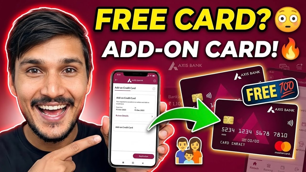 How To Add On Card Apply [ Axis Bank CREDIT CARD] Online add on card kaise le Free me