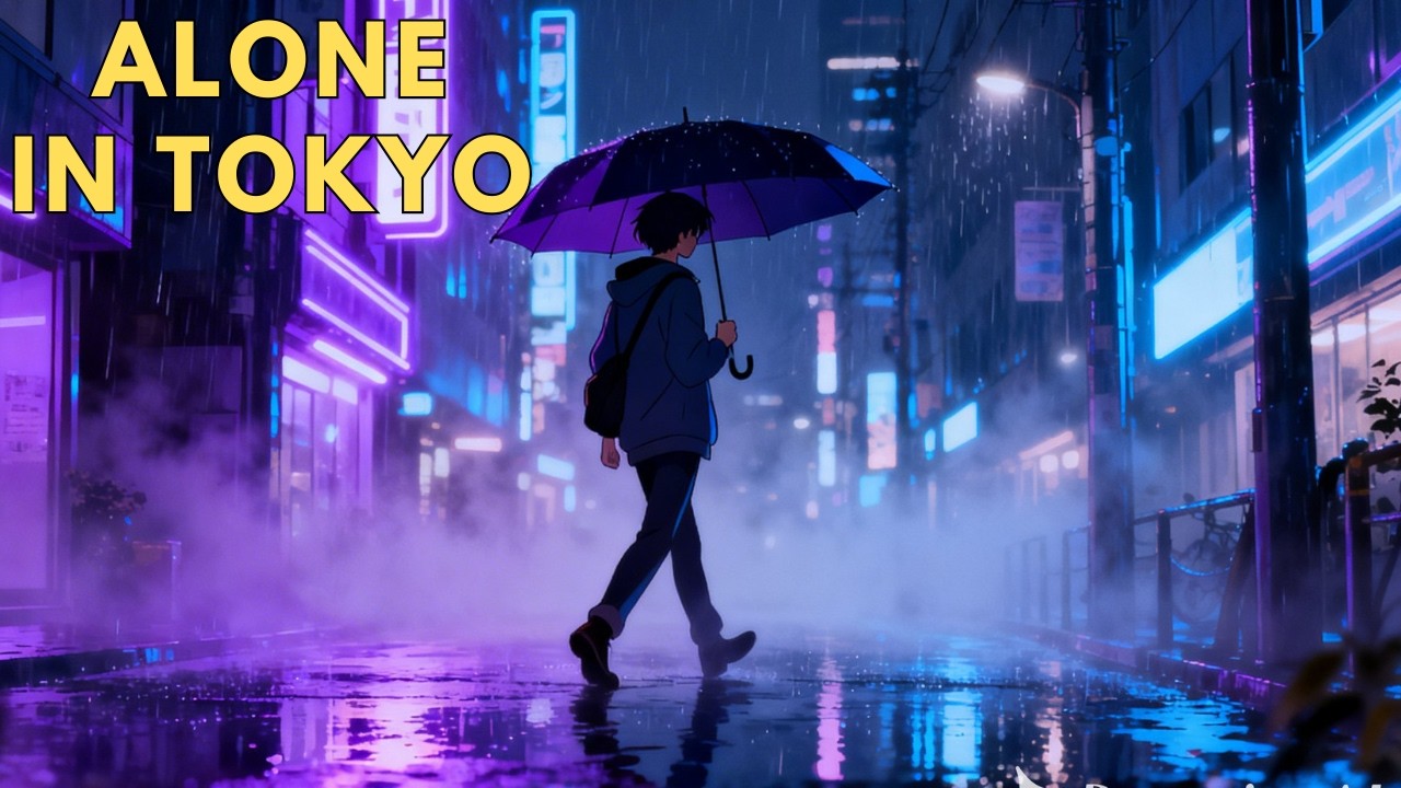 Late Night in Tokyo 🌧️ Relaxing Rain Lofi
