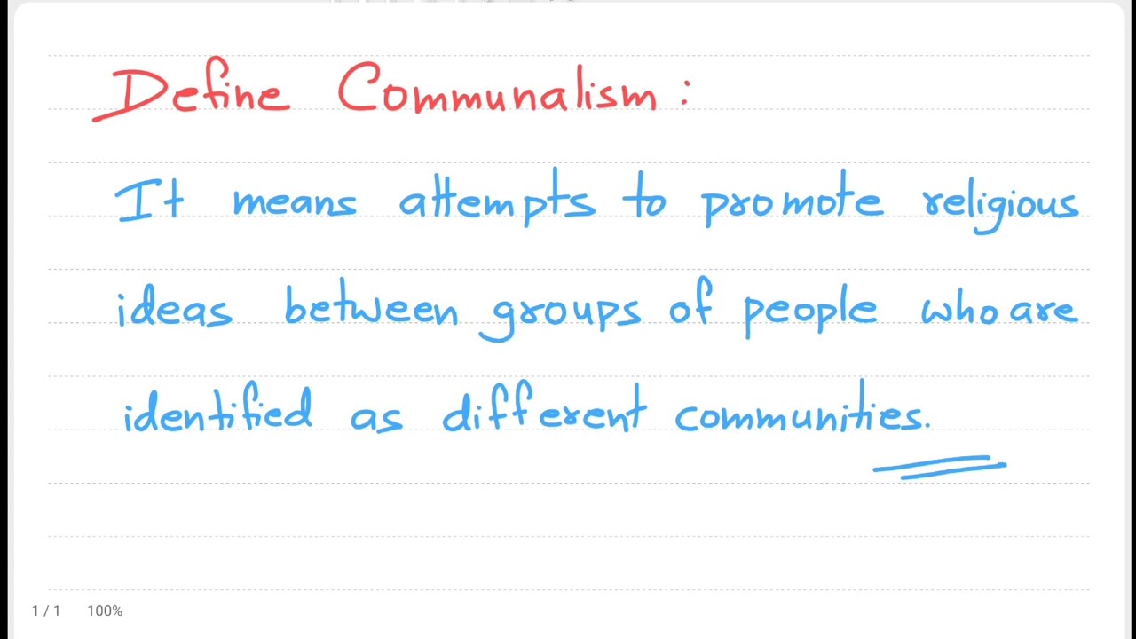 Define Communalism