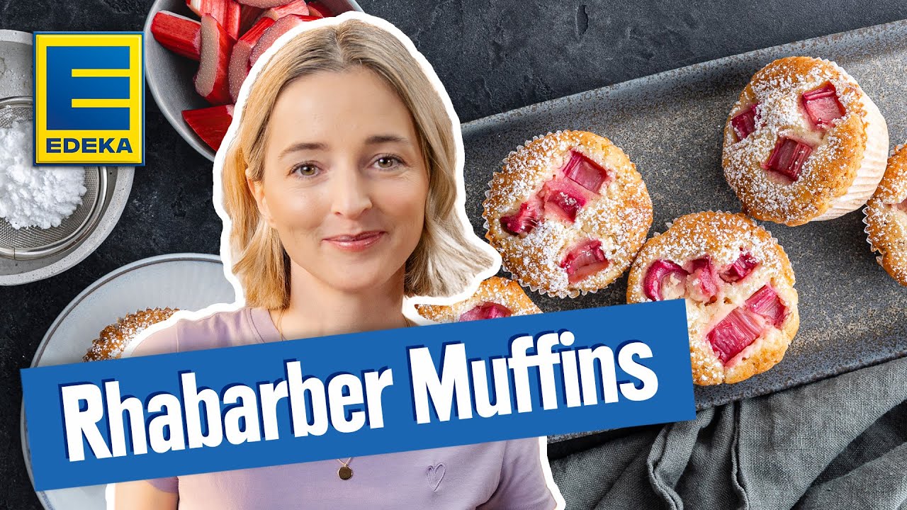 Rhabarber Muffins | Fluffige Muffins selber backen