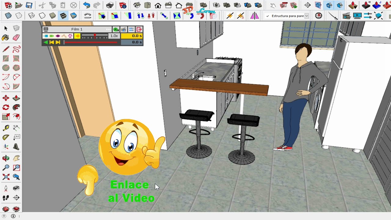 Animaci&oacute;n de  objetos en Sketchup 2