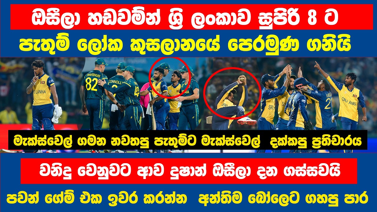 මැක්ස්වෙල් ගමන නවතපු පැතුම්ට මැක්ස්වෙල්  දක්කපු ප්‍රතිචාරය පැතුම් ලෝක කුසලානයේ පෙරමුණ ගනියි #sports