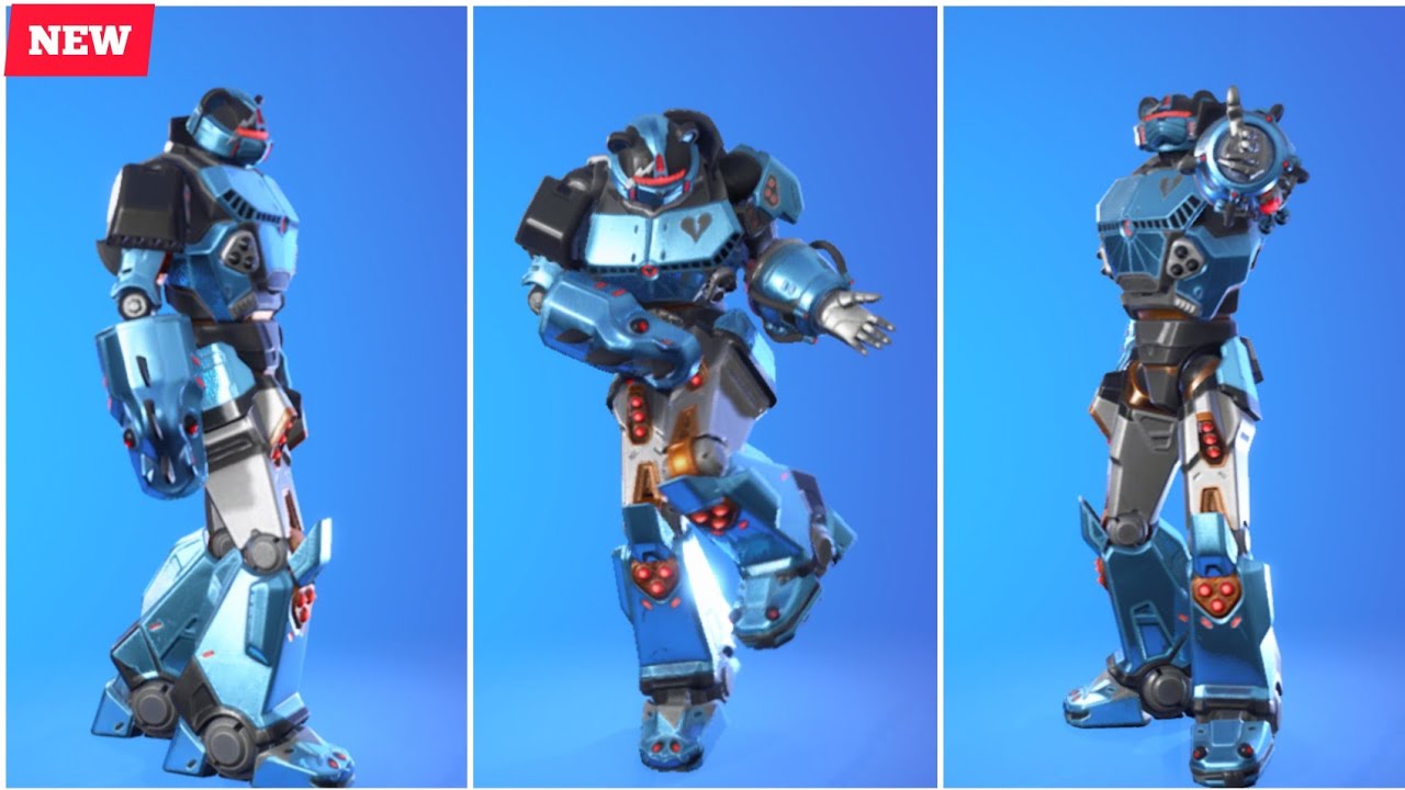 fortnite NEW Mecha Strike Commander skin Showcase with icon series Dances & Emotes|June Crew pack