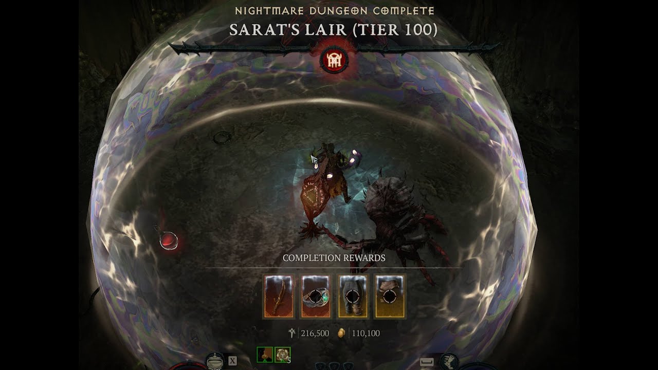 Rogue  T100 ►  ⚔️1.40 Minute  SPEEDRUN⚔️ Sarats Lair / DIABLO 4