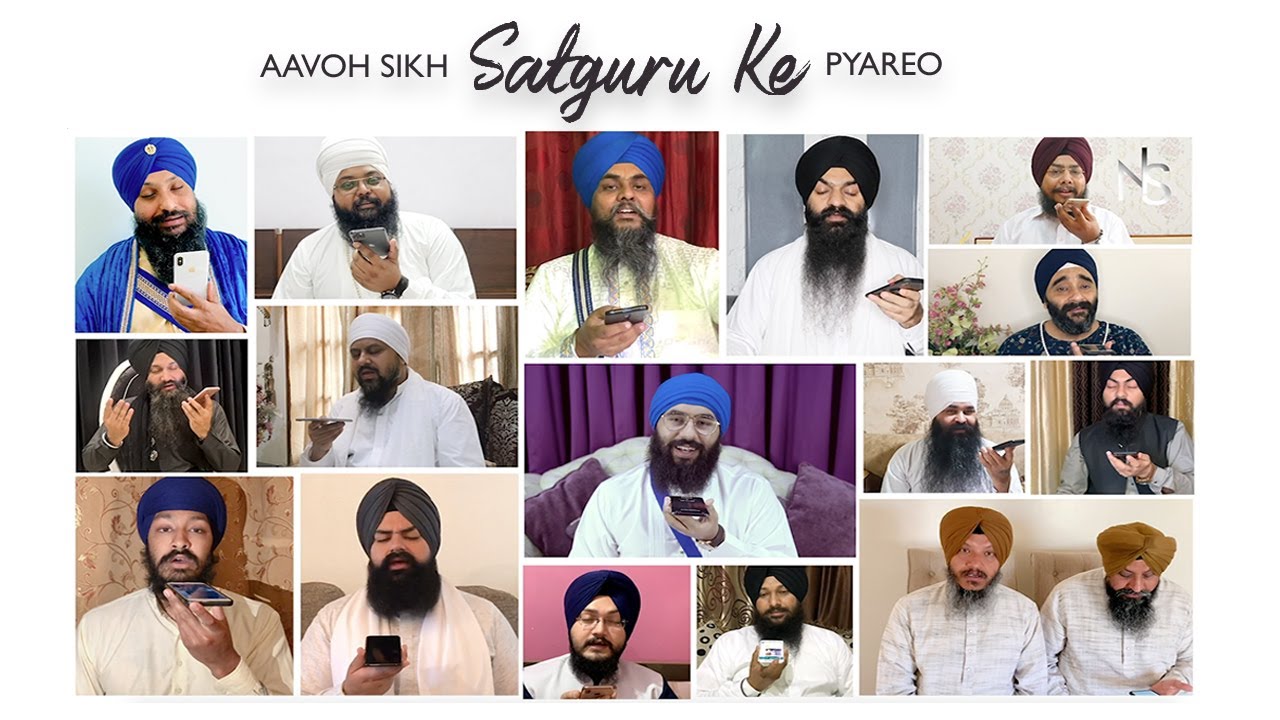 Aavoh Sikh Satguru Ke Pyareo | 17 Kirtanis Stay Home Collaboration | Gurbani | Shabad Kirtan