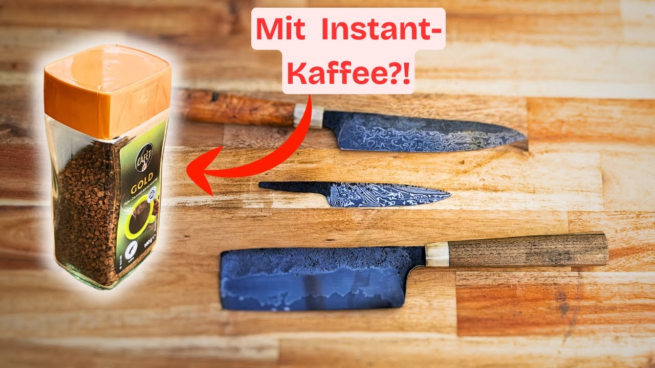 So lässt du dein Karbonstahlmesser erstrahlen! Ätzen mit Instantkaffee - Aufbringen einer Patina