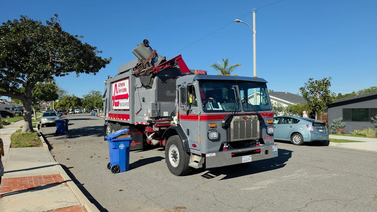 Athens Disposal: Various Heil and Amrep Garbage Trucks Collecting Trash, Recycling, and Organics!