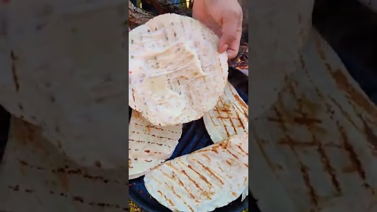 🤤un desayuno rico _quesadillas cocinadas en el fogon al aire libre  /1parte