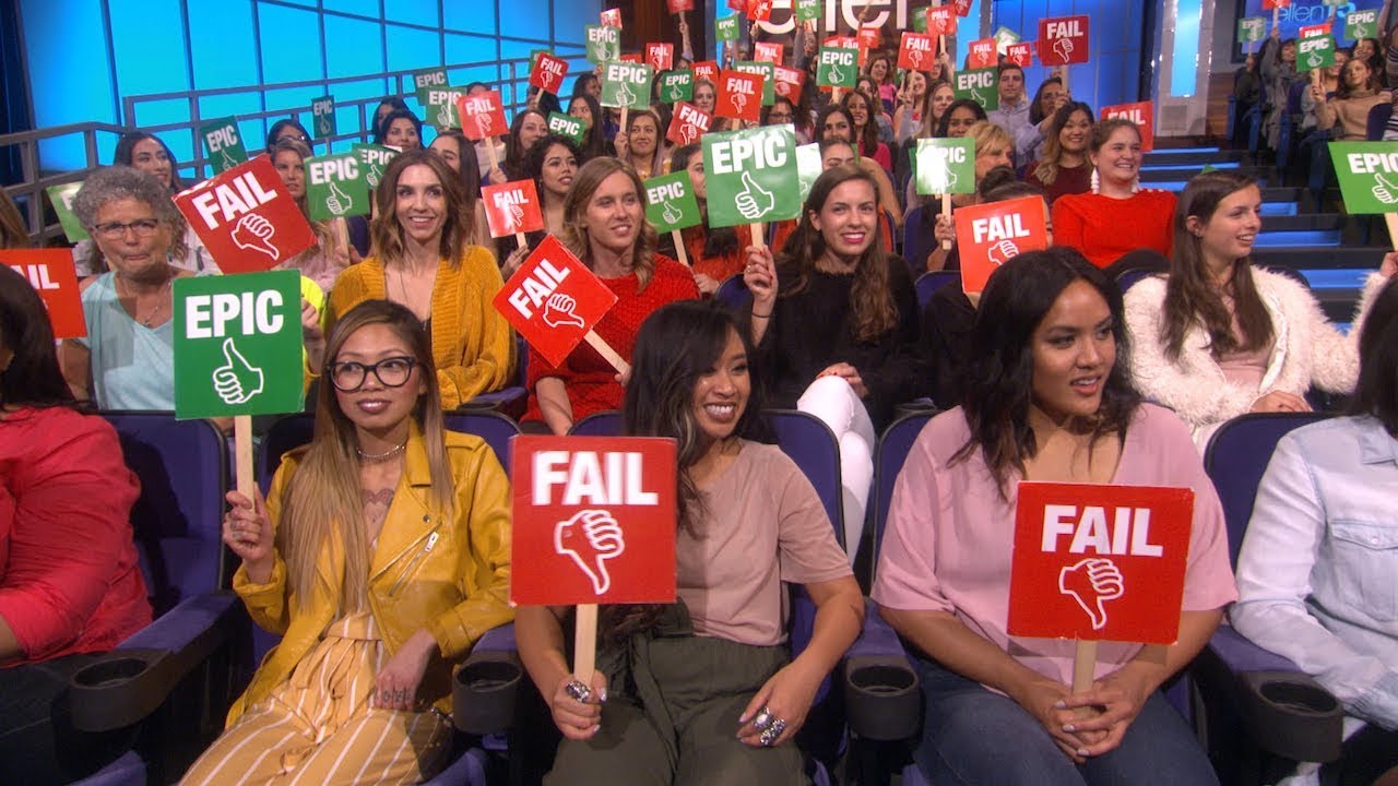 Ellen's Audience Plays 'Epic or Fail'