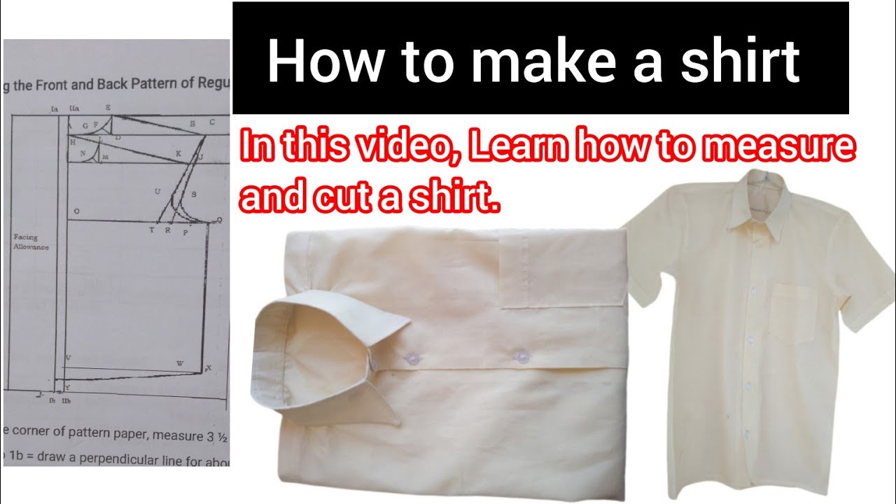 How to make a shirt | school uniform (measuring and cutting)