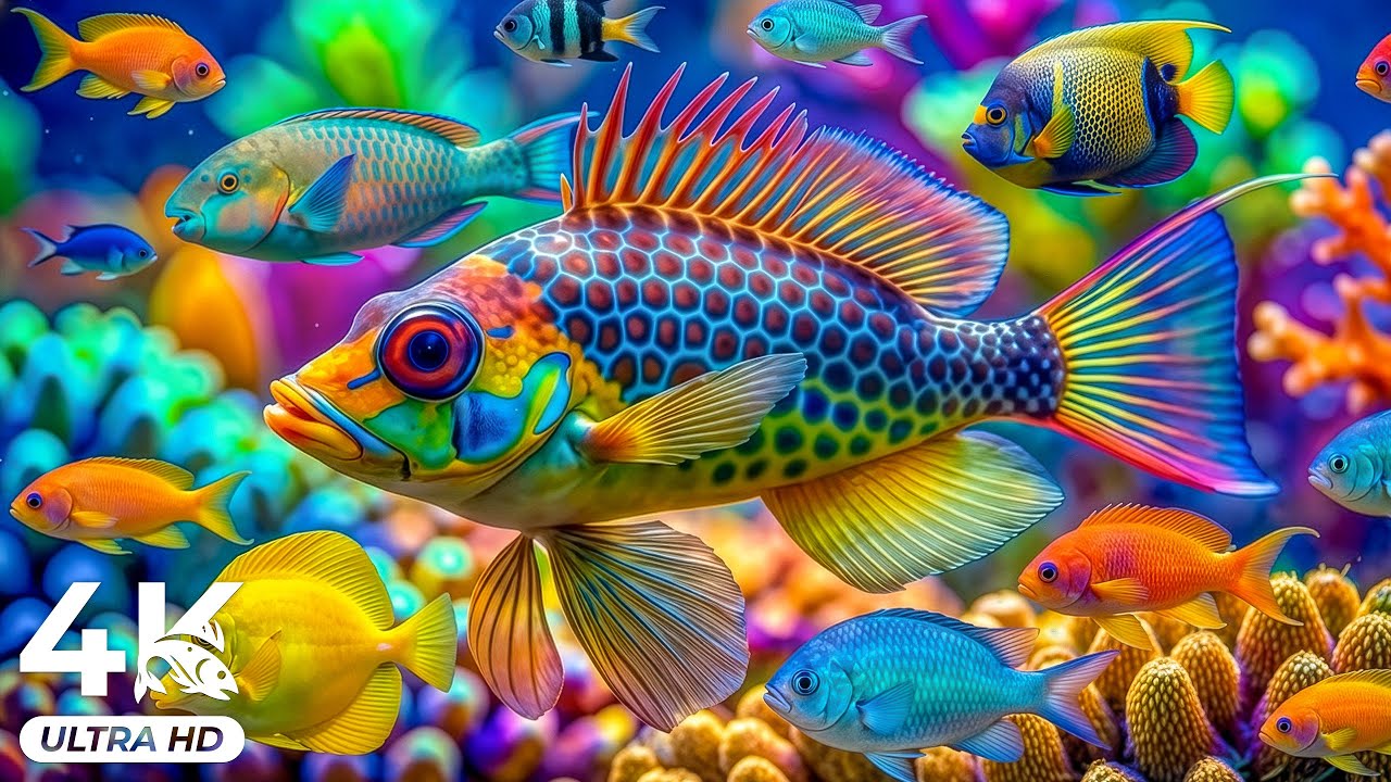Crystal Ocean 4K – Vibrant Marine Life in a Calm Underwater World for Deep Relaxation