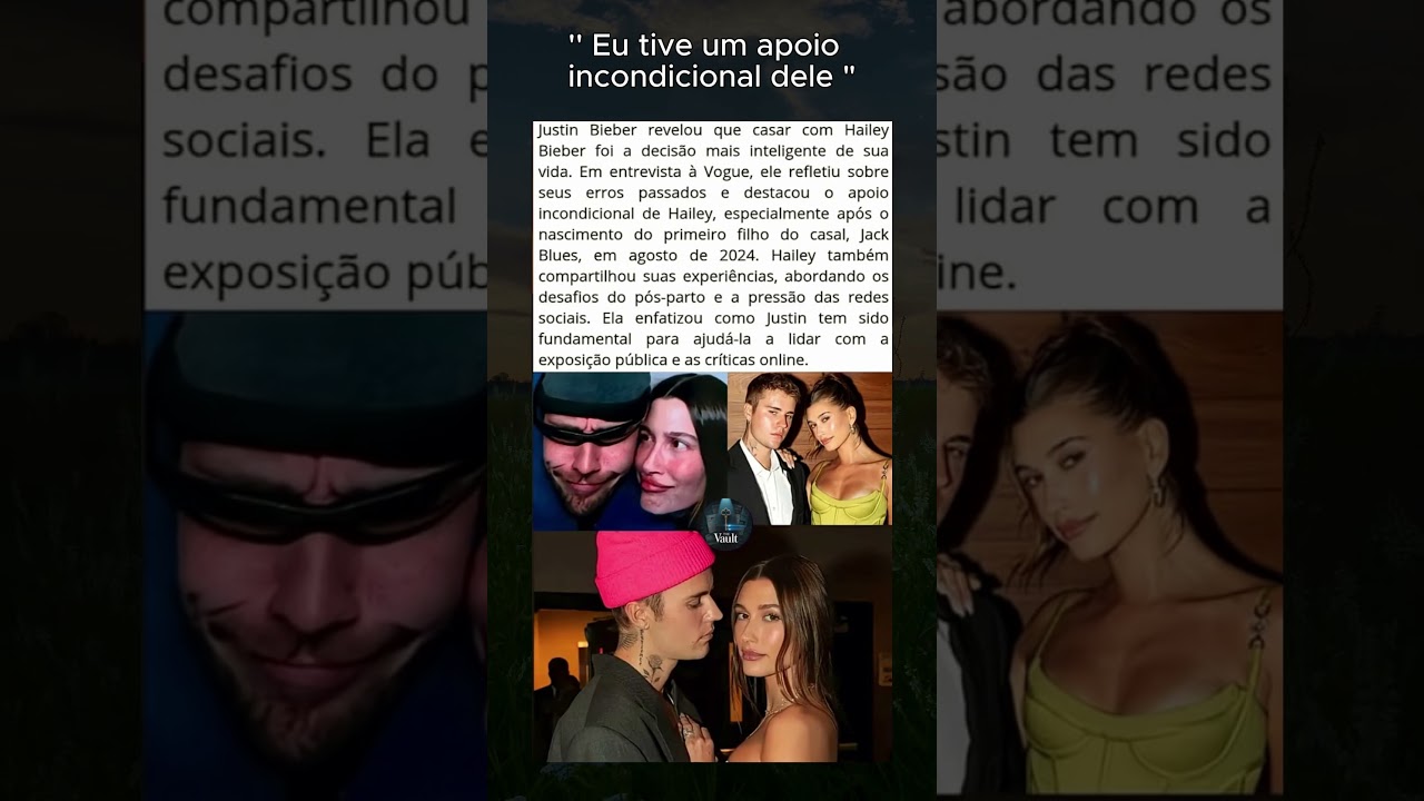 &ldquo;Ela me salvou&rdquo;: Justin Bieber revela como Hailey