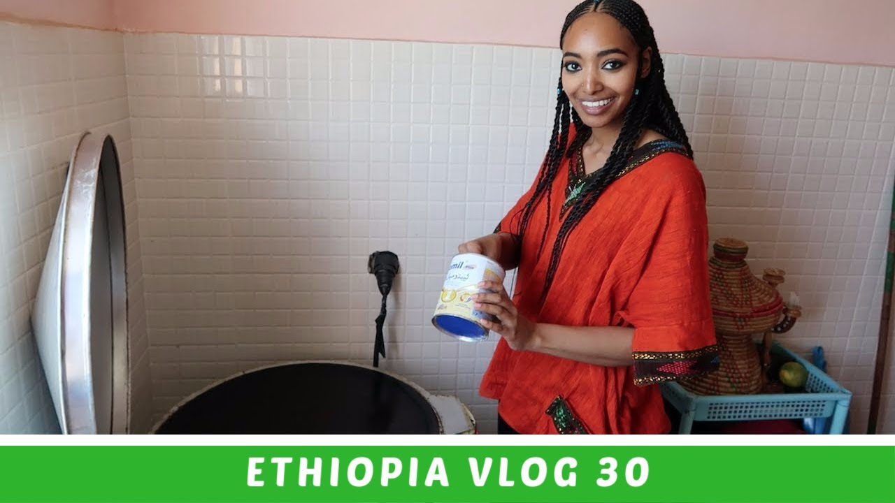 Ethiopia Vlog 30 Traditional Ethiopian Braids & Making Injera | Amena and Elias