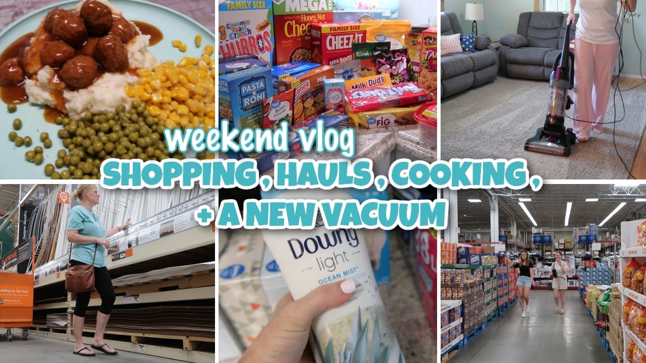 SHOPPING, GROCERY AND THRIFT HAULS, COOKING, + A NEW VACUUM | WEEKEND VLOG