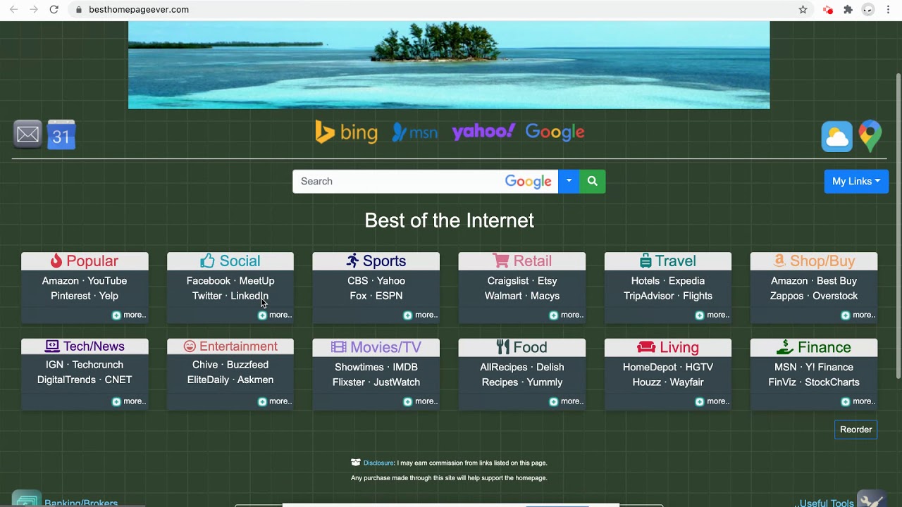 Best Homepage Ever Setup on Google Chrome Browser