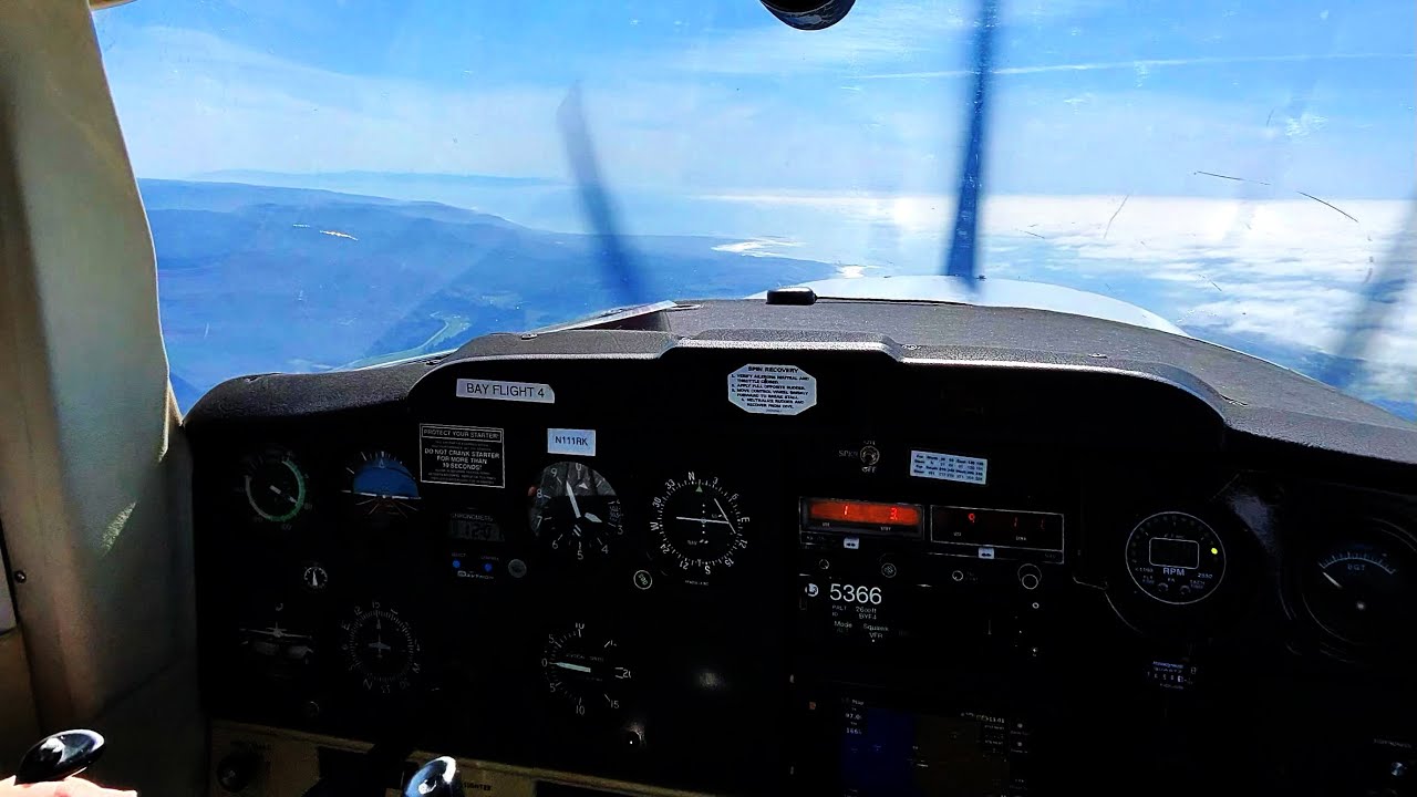 Flight to Santa Cruz over the coast from San Carlos (KSQL) - 2025-02-22