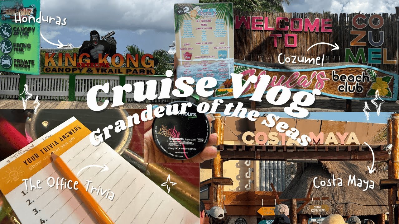 first cruise experience 🛳️ | zip lining, the office trivia, beach club