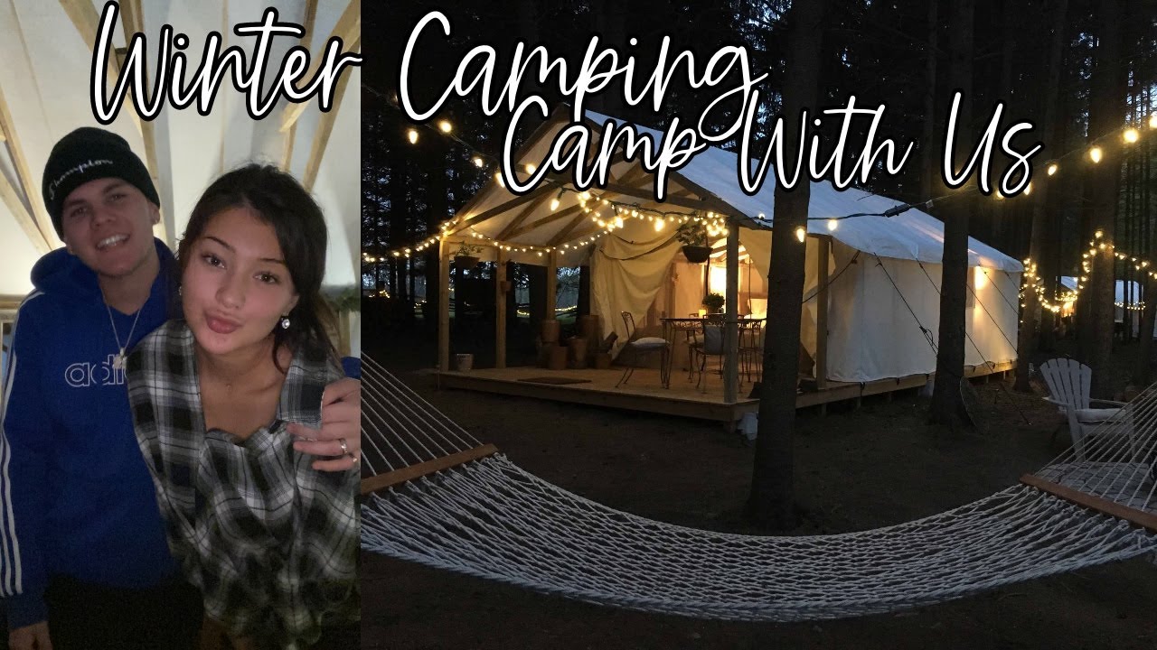 We Found THIS while Winter Camping ⛺️  (GLAMPING) | Karlee + Josh
