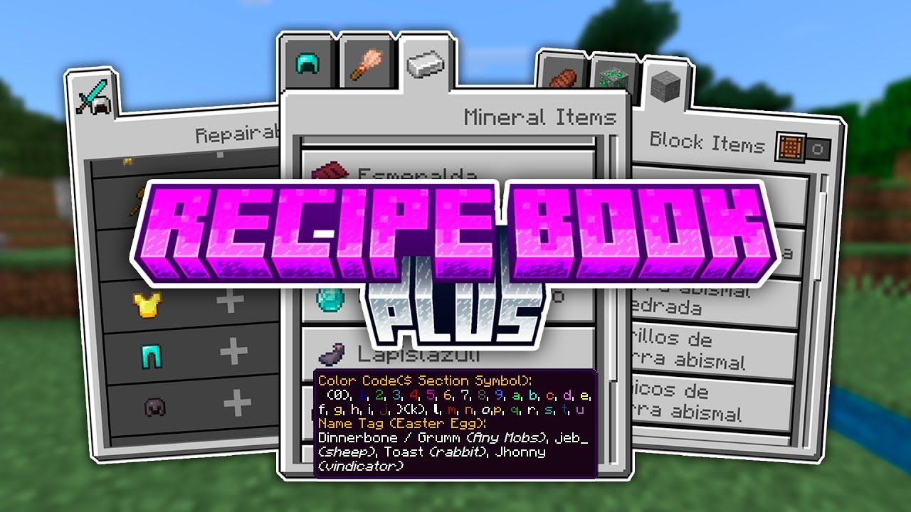 ✅ RECIPE BOOK PLUS TEXTURA UTIL para BEDROCK | SIN LAG para MOVIL