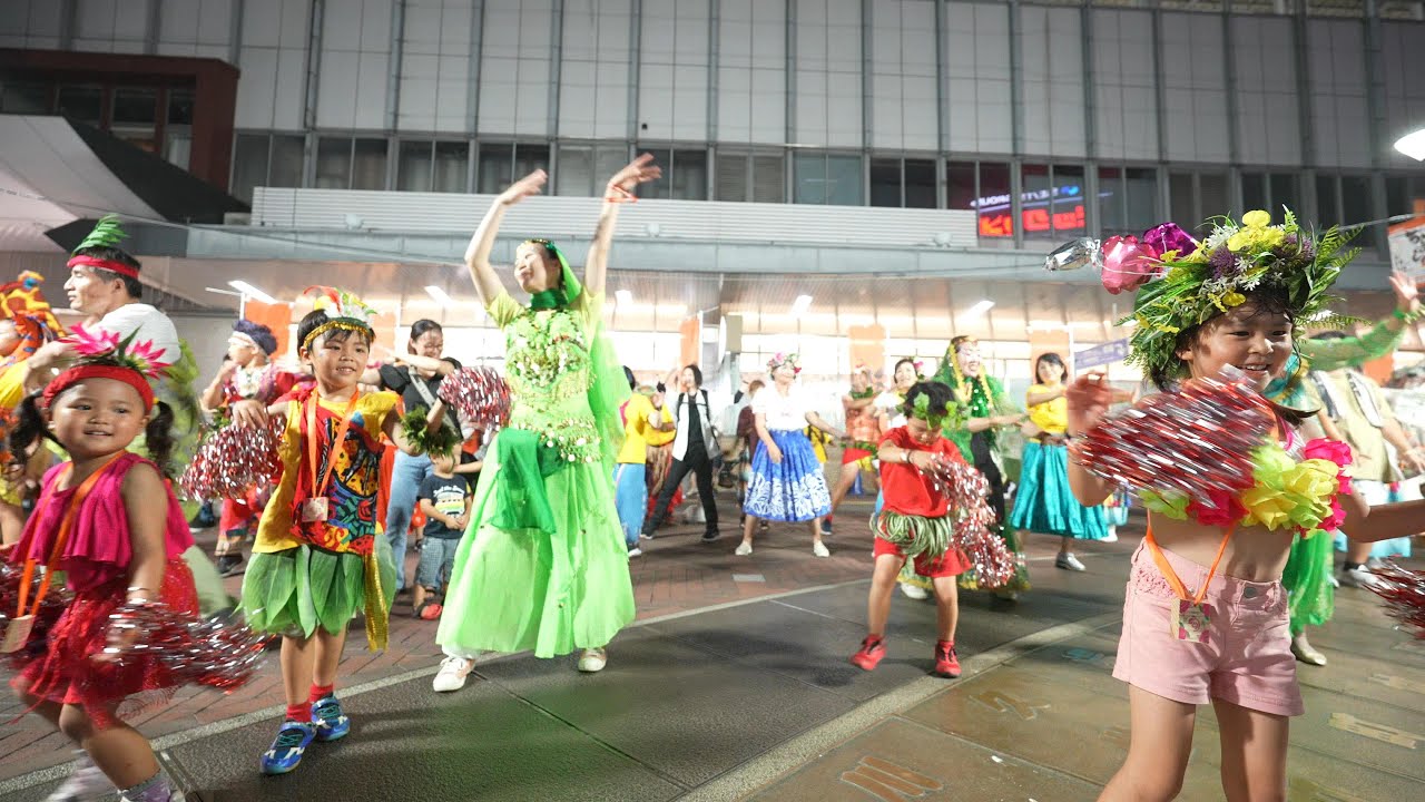 総踊り 🎵うらじゃ音頭 📍うらじゃ (岡山駅東口噴水前演舞場) 2023-08-19T19:48