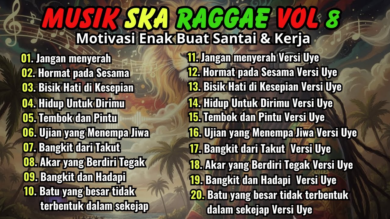Lagu Reggae SKA Terbaru 2026 Vol.8 🔥 Kumpulan Musik Reggae Santai Terbaik 🔥 Jangan menyerah 🎸🎶