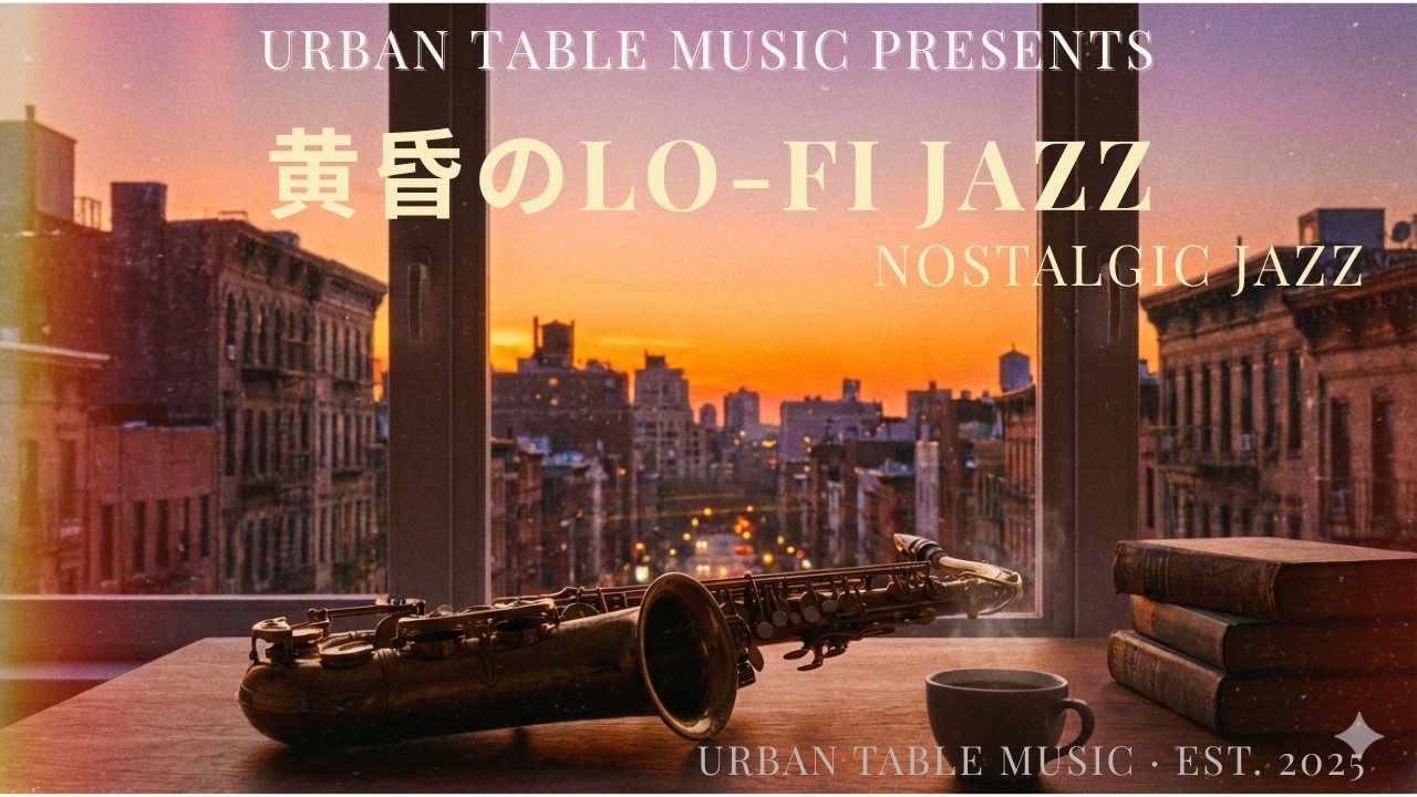【黄昏のLo-fi】沈む夕日と都会の孤独に寄り添うチルジャズBGM｜City Sunset Lo-fi: Nostalgic Jazz Saxophone&Piano for Winding Down