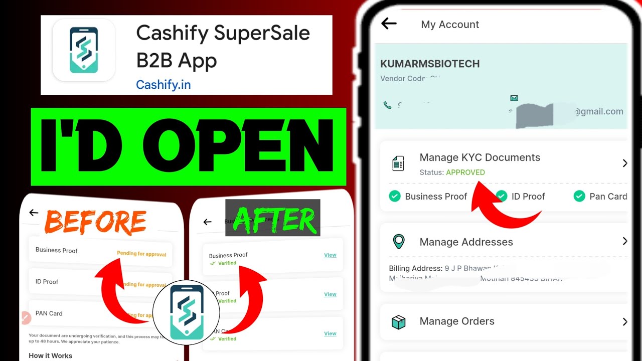 cashify super sale account kaise banaye || cashify b2b account || cashify super sale business proof