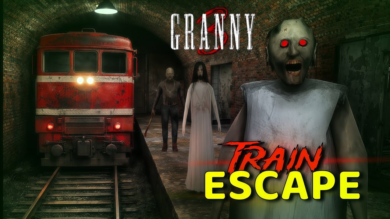₲Ɽanny, Grandpa & Slendrina Couldn't Stop Me!Granny Chapter 3 Train Escape Ending 🚆😱 Granny Chapter3