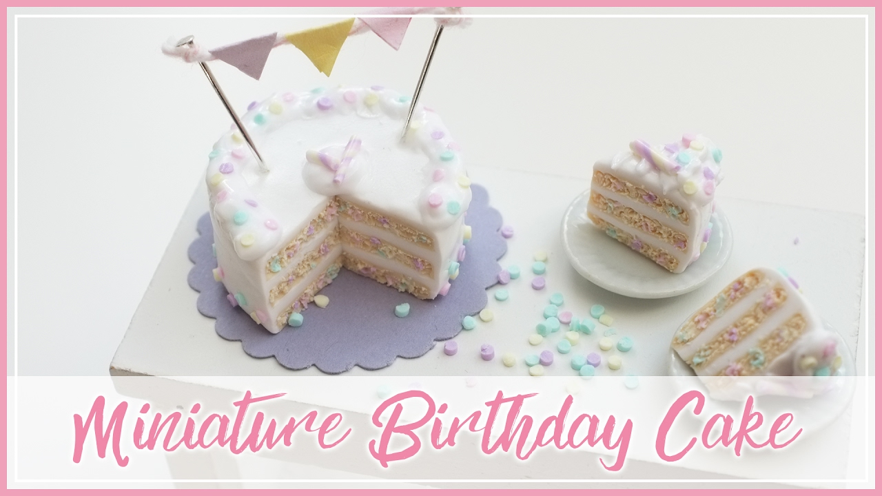 FIMO Celebration Cake | miniature polymerclay tutorial | how to