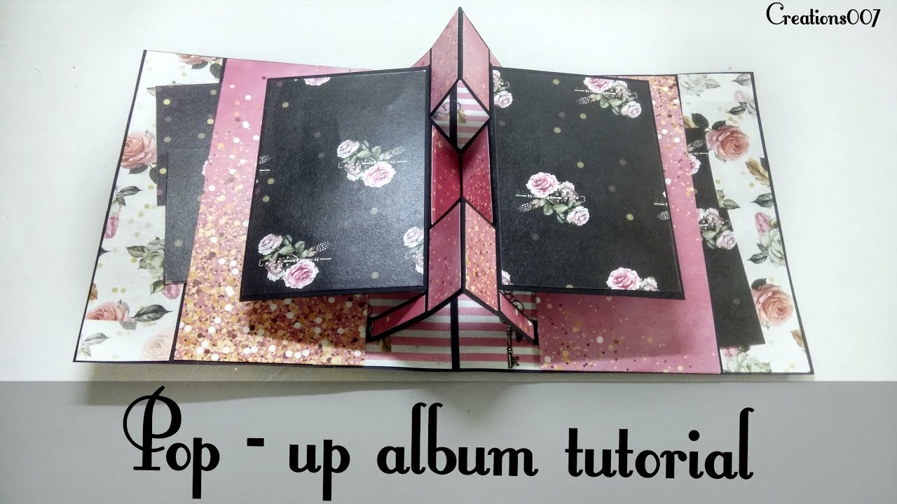 3D Pop-up Album - How to create pop-up page | tutorial | DIY | Scrapbook page