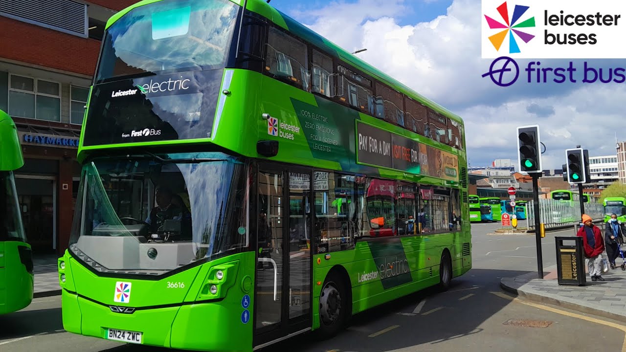FULL ROUTE JOURNEY - First Leicester Route 54 - Leicester to Beaumont Centre l 36628 BN24 ZWS