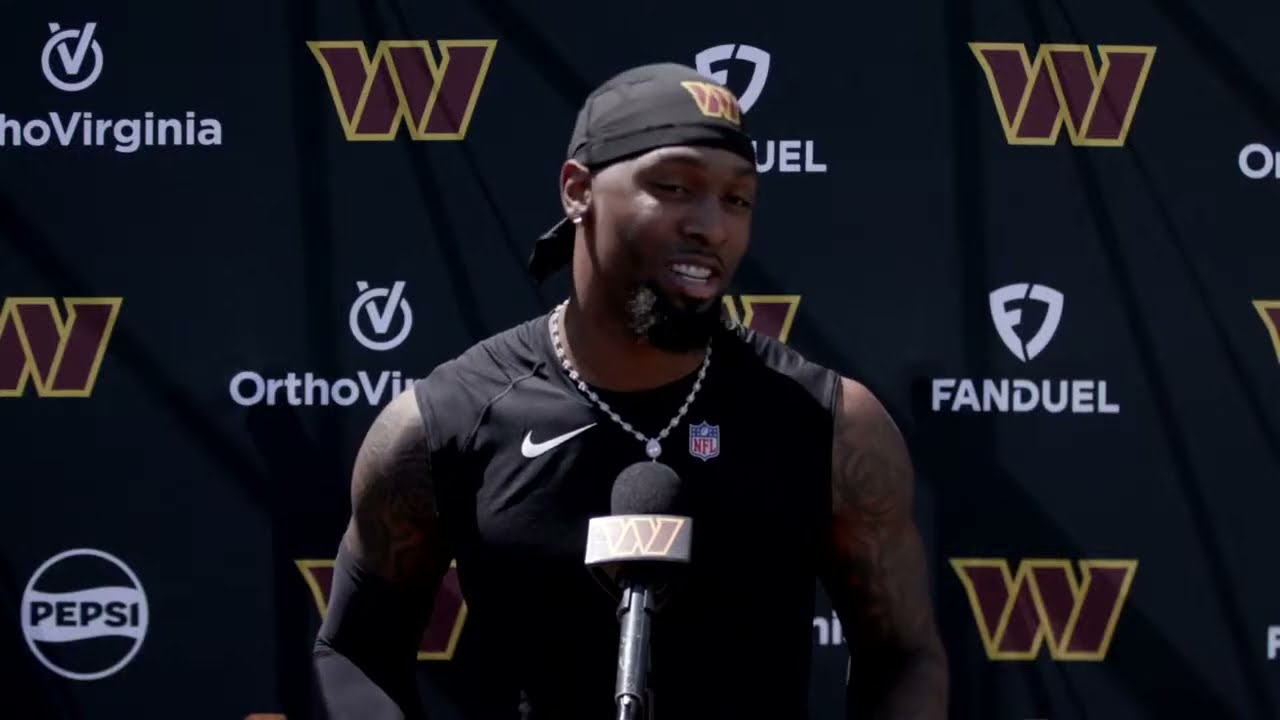 New Commanders CB Trey Amos Speaks to the Media During Rookie Minicamp