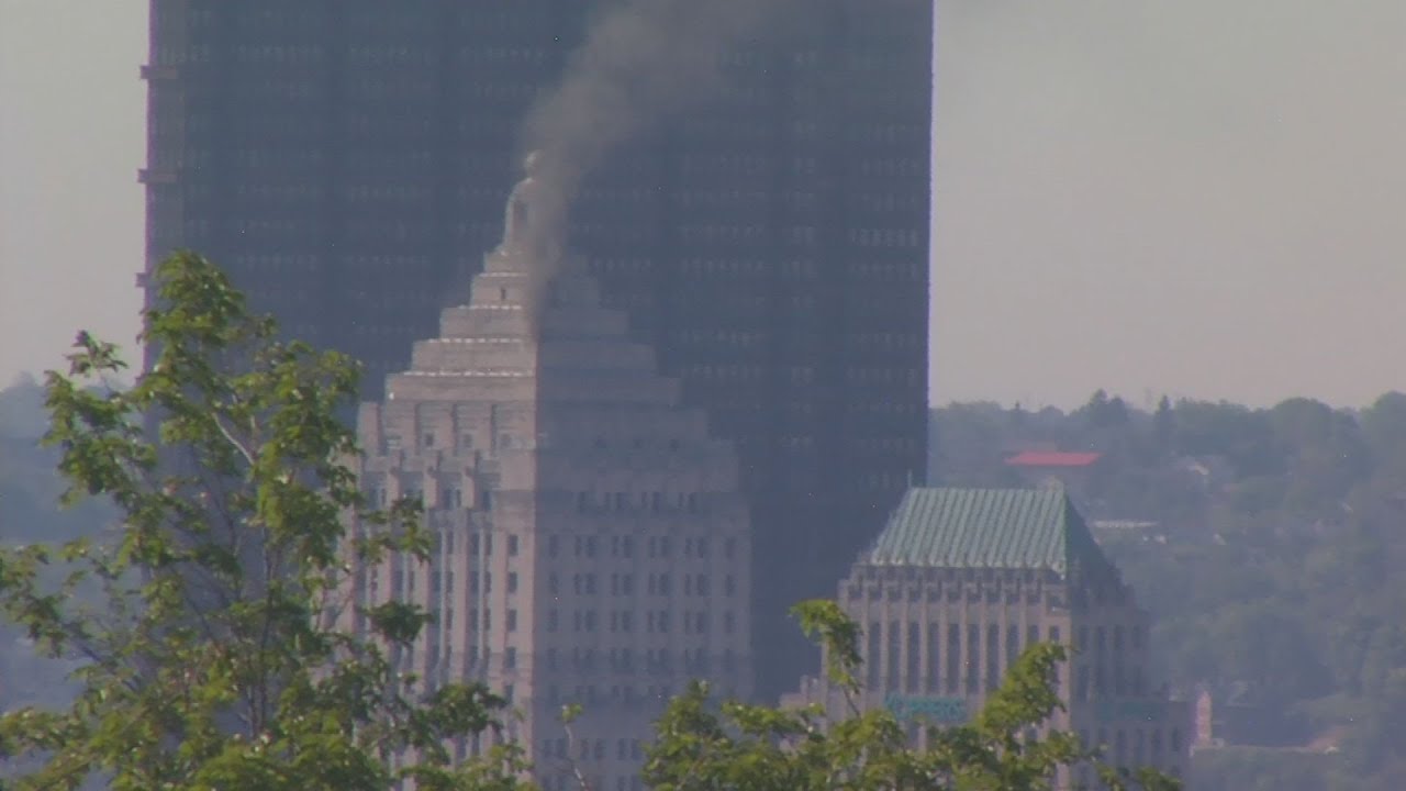 Fire burning at Gulf Tower in downtown Pittsburgh
