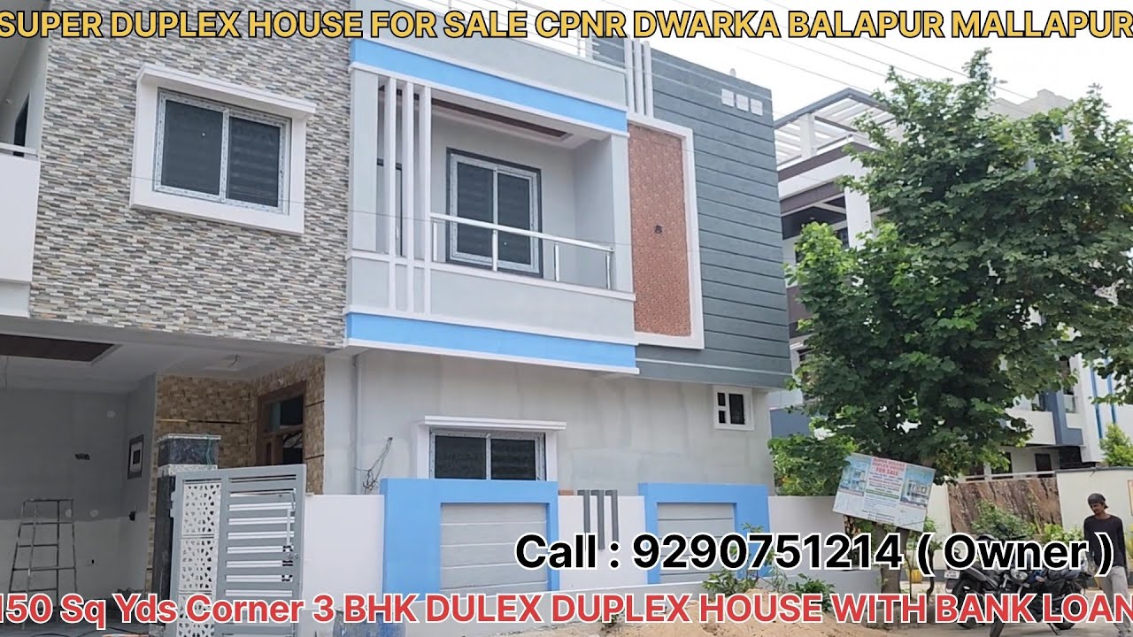 New Corner Super DELUXE DUPLEX HOUSE For Sale in CPNR Dwarka Balaji Balapur Mallapur 150SqYd 2300SFT