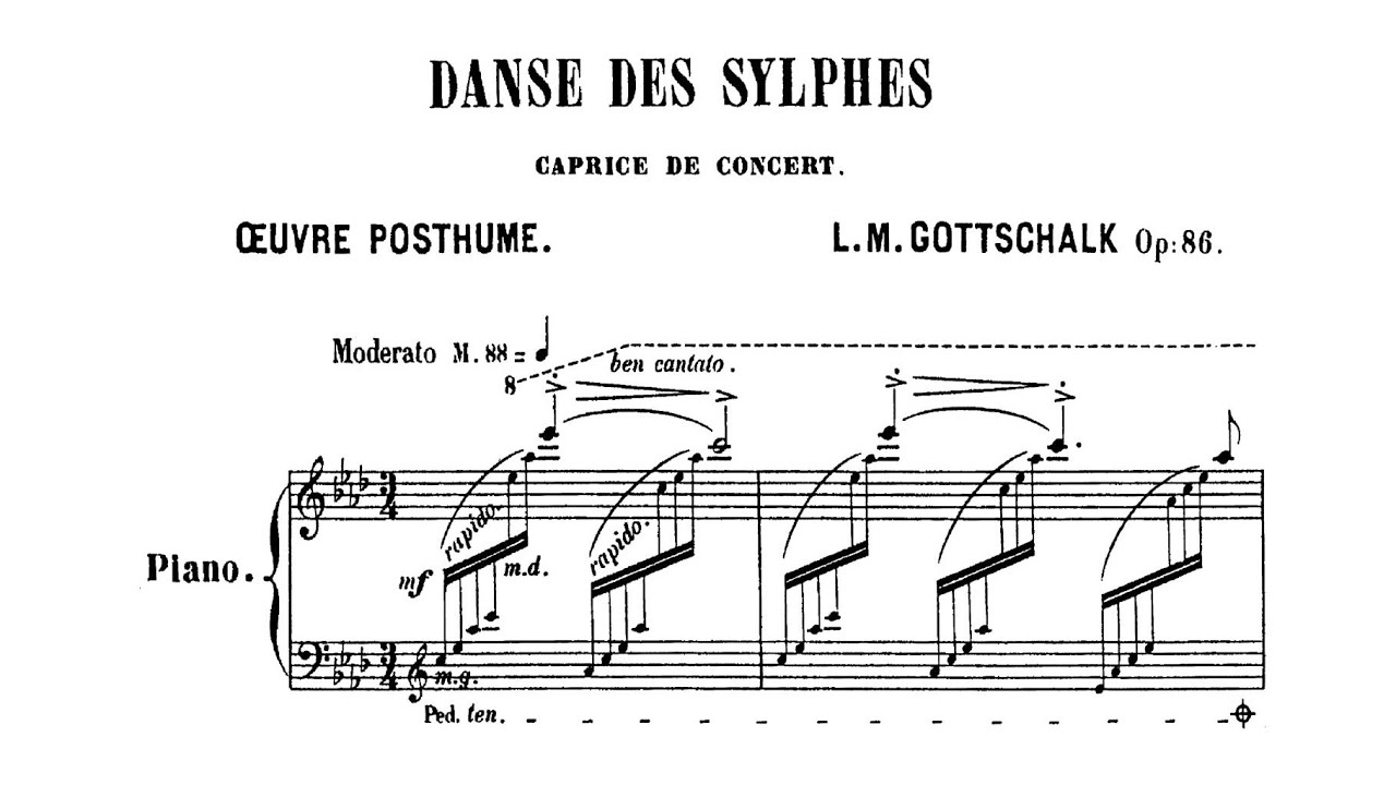 Louis Moreau Gottschalk - Danse des sylphes (Caprice after Félix Godefroid), Op. 86